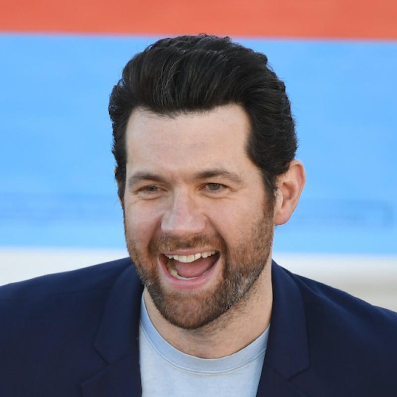 Comedian Billy Eichner laughs